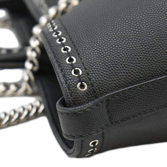 CHANEL  Coco Eyelets Large Leather Shopping Tote Shoulder Black - Picture 6 of 16